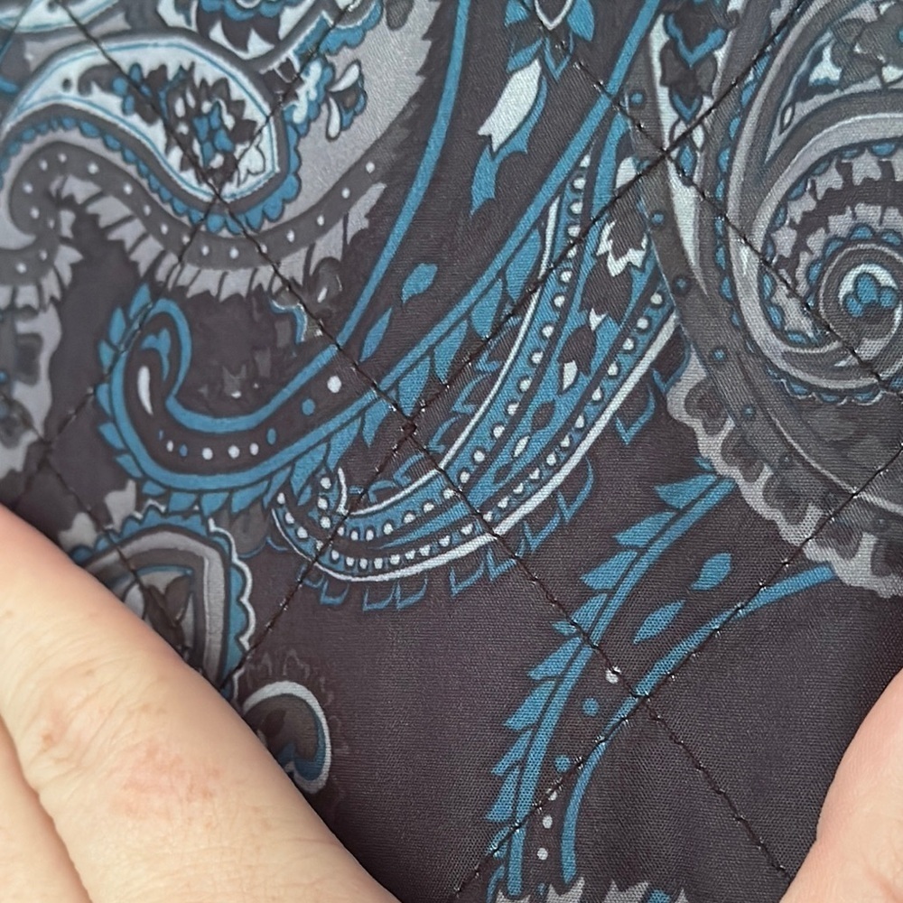 Northern Reflections Paisley Quilted Jacket - Black and Blue - Picture 8 of 8